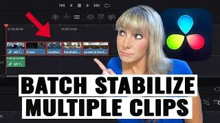 NEW FEATURE: How to BATCH STABILIZE MULTIPLE CLIPS in DaVinci Resolve