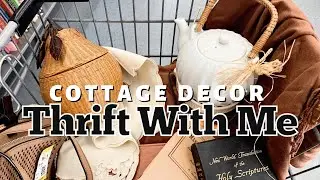 THRIFT SHOPPING FOR COTTAGE DECOR & THRIFT HAUL | Fall Decor and Vintage Cottage Decor Finds!