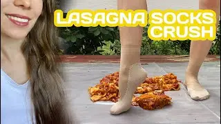 Food crush with nylon socks lasagna