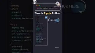 Ripple Effect On Hover At Button Using #html #css @DevArea #shorts