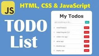 Todo List using HTML, CSS and JavaScript | JavaScript Projects