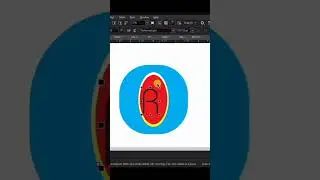 R logo design in Corel draw 