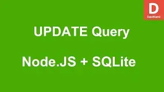 Node.JS How to UPDATE query with SQLite Database