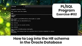 How to log into the HR schema in the oracle database