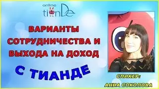 !!!Варианты сотрудничества и доходы с ТИАНДЕ!!!