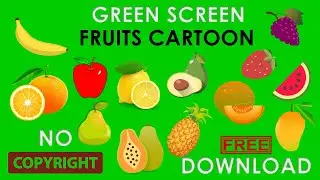 Green Screen Fruits cartoon | NO COPYRIGHT I NO TEXT I Free Download 