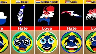 Countries That Hate And Love Brazil | Epic Countryballs |