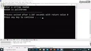 String Palindrome in C Programming (Hindi)