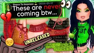 *UNRELEASED* ITEMS That *NEVER* Made It TO The BRAT UPDATE In DRESS TO IMPRESS... 😱