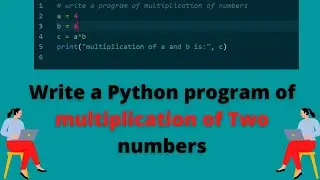 Write a python program to Multiplication of two numbers enter by the user | Python Interview Questio