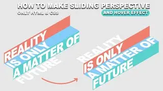 CSS Sliding Perspective Text Effect Tutorial || html and css