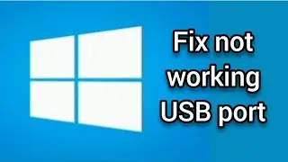 Fix not working USB port