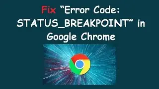 Fix “Error Code: STATUS_BREAKPOINT” in Google Chrome