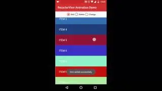 Android RecyclerView Animation Demo