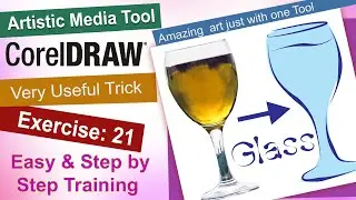 Artistic Media Tool in Corel Draw Exercise No. 21 | YN Tutor