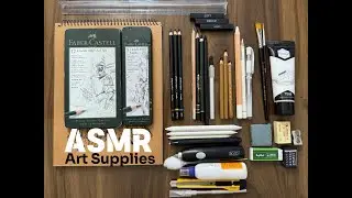 ASMR | All My Art Supplies | Drawing Materials | Essential Starter Kit | Art, Drawing & Shading