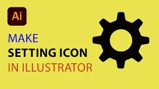 How to create Setting icon in adobe illustrator | Shorts