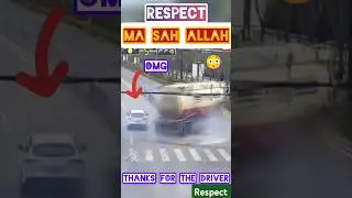 truck driver miraculously saved the car😱 #respect💯 #viralvideo #shortsfeed #crash #viral #shorts