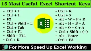 15 Awesome Excel Keyboard Shortcut Keys | Excel Shortcut Keys | Best Excel Shortcut Keys