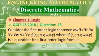 GATE CS 2018 | Q 28 : Consider the first-order logic sentence 𝜑 ≡ ∃s∃t∃u∀v∀w∀x∀y 𝜓(s,t,u,v,w,x,y)