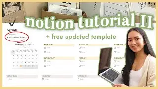 notion tutorial step-by-step 💻💡 answering your Qs! (agenda, toggles, habit tracker, links)