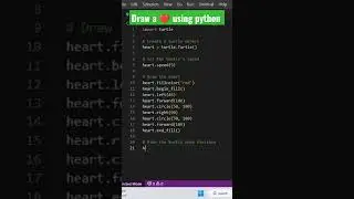Draw a heart using python 