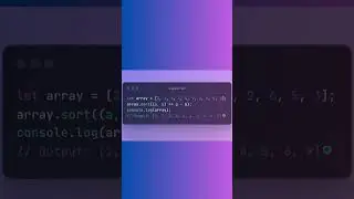 Sort array in JavaScript #shorts