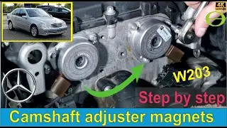 How to replace a leaking Camshaft Adjuster Magnets on a W203 Mercedes Benz C-Class Kompressor 180