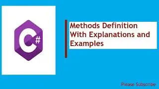Defining Methods in C#