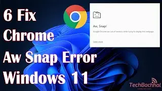 Aw, Snap! Google Chrome Error - 6 FIX Windows 11