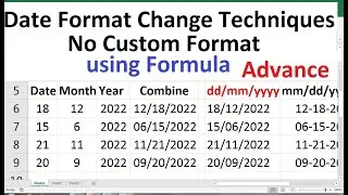 how to change date format in excel from dd/mm/yyyy to mm/dd/yyyy excel Formula