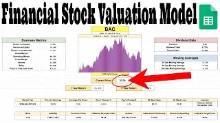 Bank/Financial Stock Valuation Model Spreadsheet! (How to Value a Bank Stock!)