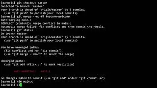 git merging - how to resolve a merge conflict in git - Video 4 / 4