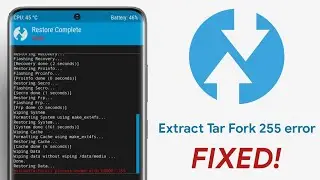 How to solve Extract Tar Fork 255 TWRP error - 100% Fix