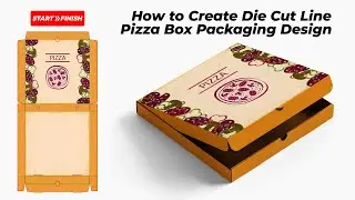 How to PIZZA Box Diecut / Dieline Template Design – Illustrator Tutorial