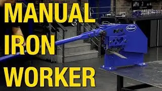 Manual Iron Worker Metal Shear  - Cut Plate Steel, Angle Iron, Round & Square Stock - Eastwood