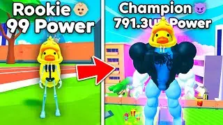 I Went from NOOB to MASTER and got SUPER STRENGTH in Push Up Simulator! (Roblox)