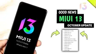 MIUI 13 October Update Some Devices Rolling Out Soon | Redmi Note 9 Pro Max MIUI 13
