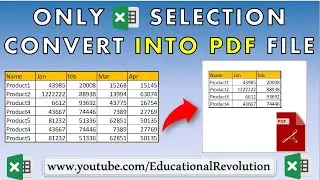 How to convert worksheet selection into pdf ~ Microsoft Excel 