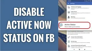 How To Disable Active Now Status & Appear Offline On Facebook App