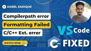 Formatting Failed | CompilerPath error | VS code Error Fixed#C/C++ update#Error_Fixed#VScode