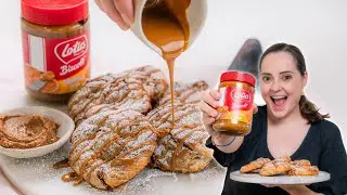 Homemade Biscoff Swirls with Lotus Biscoff Spread & Puff Pastry