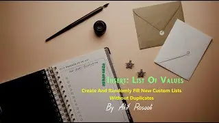 Create And Randomly Fill New Custom Lists Without Duplicates