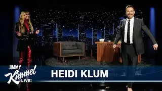 Heidi Klum & Jimmy Kimmel Train to Walk in High Heels with Raw Eggs