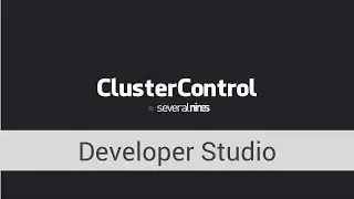 Introducing the ClusterControl Developer Studio - Monitoring and Automating Database Infrastructures