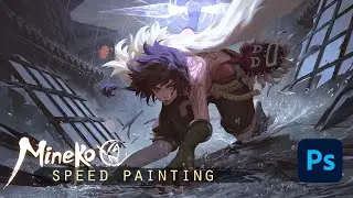 Mineko: raid - speed painting (Time-lapse)