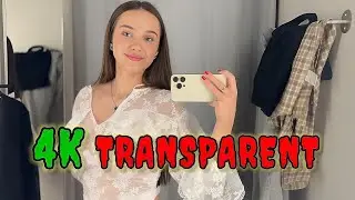 (4K) Try on Haul | Transparent wet vs dry | Try on haul 2025 wet vs dry with holly Get ready with me