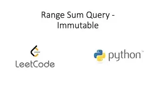 Leetcode - Range Sum Query - Immutable (Python)