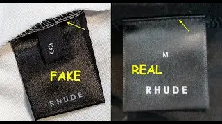 Rhude t shirt real vs fake. How to spot fake RHUDE shirt made in USA