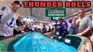 Thunder Can Strike Twice on the Craps Table.  Live Casino Craps at the California